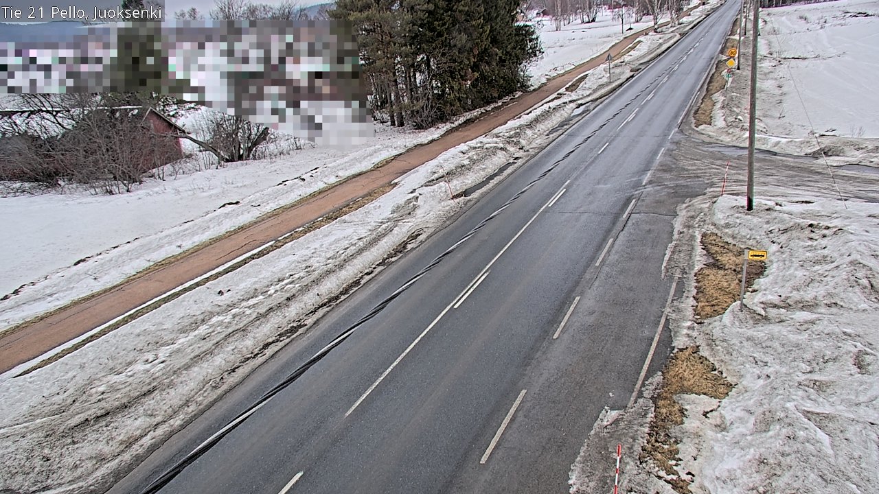 Weather Camera Image Väg 21 Pello Juoksenki, Pello, Lappi