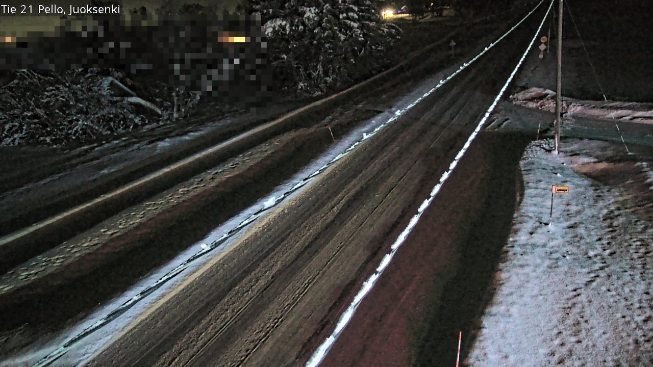 Weather Camera Image Road 21 Pello Juoksenki, Pello, Lappi