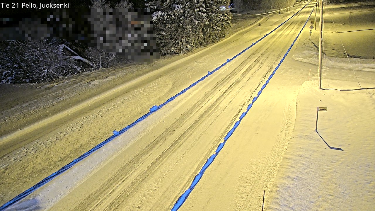 Weather Camera Image Road 21 Pello Juoksenki, Pello, Lappi
