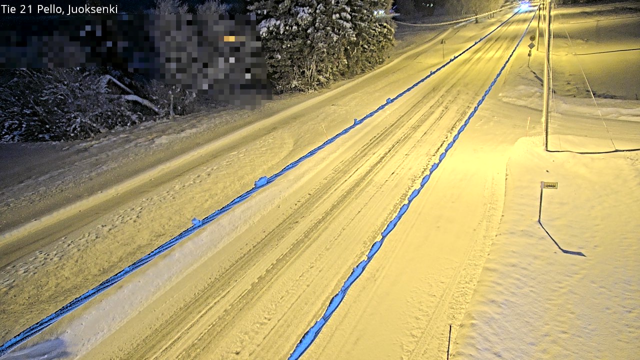 Weather Camera Image Road 21 Pello Juoksenki, Pello, Lappi