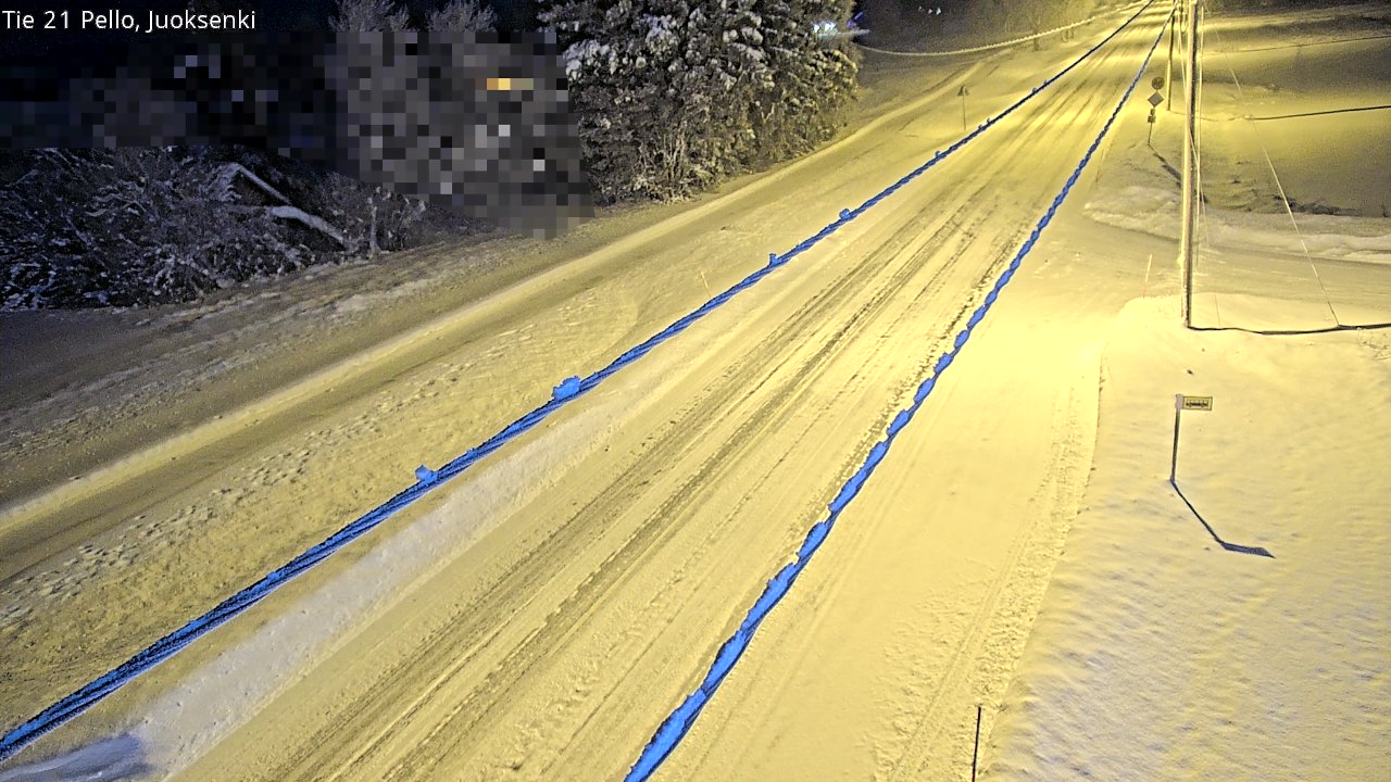 Weather Camera Image Road 21 Pello Juoksenki, Pello, Lappi
