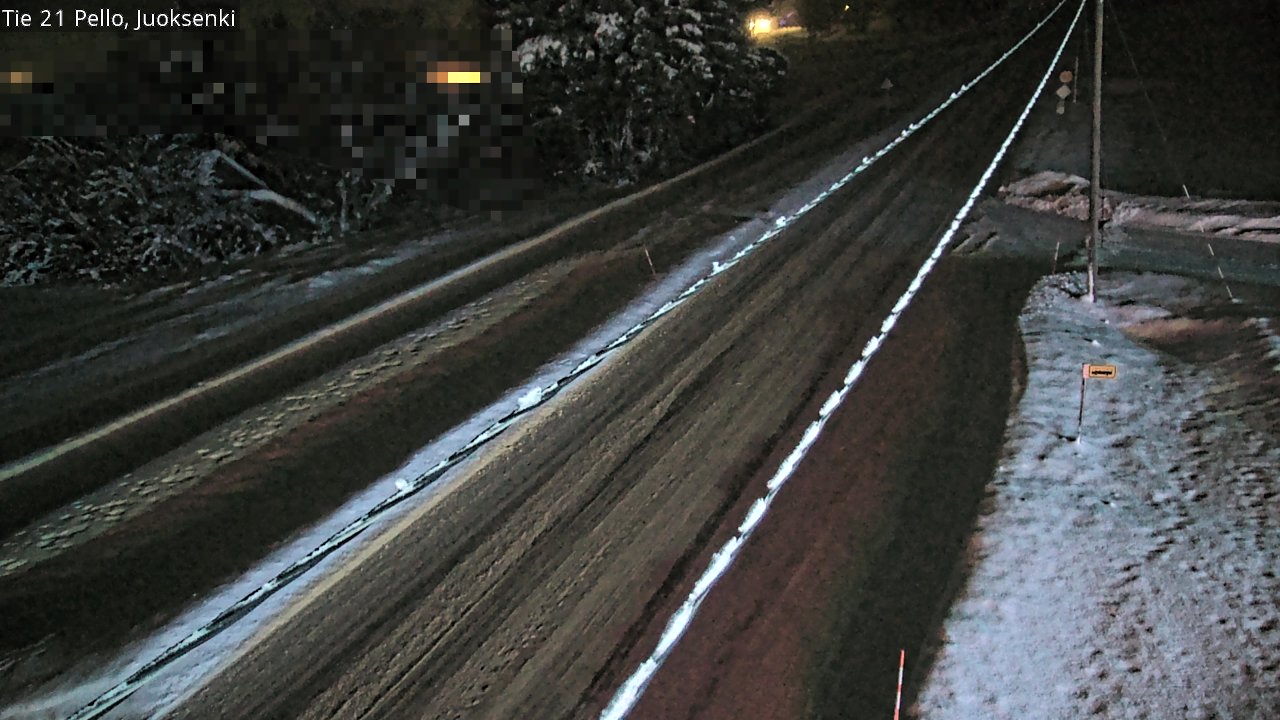 Weather Camera Image Road 21 Pello Juoksenki, Pello, Lappi