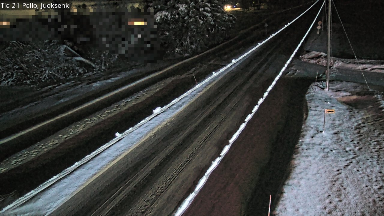 Weather Camera Image Road 21 Pello Juoksenki, Pello, Lappi