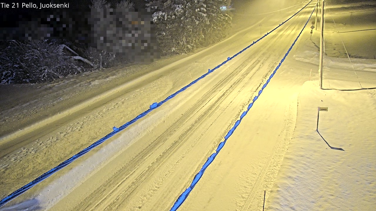Weather Camera Image Road 21 Pello Juoksenki, Pello, Lappi