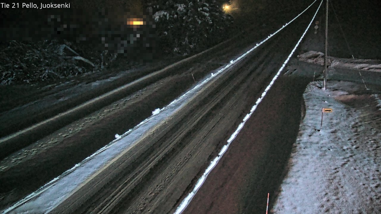 Weather Camera Image Road 21 Pello Juoksenki, Pello, Lappi