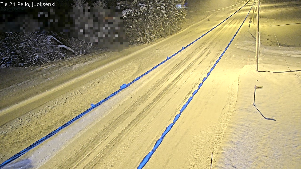 Weather Camera Image Road 21 Pello Juoksenki, Pello, Lappi