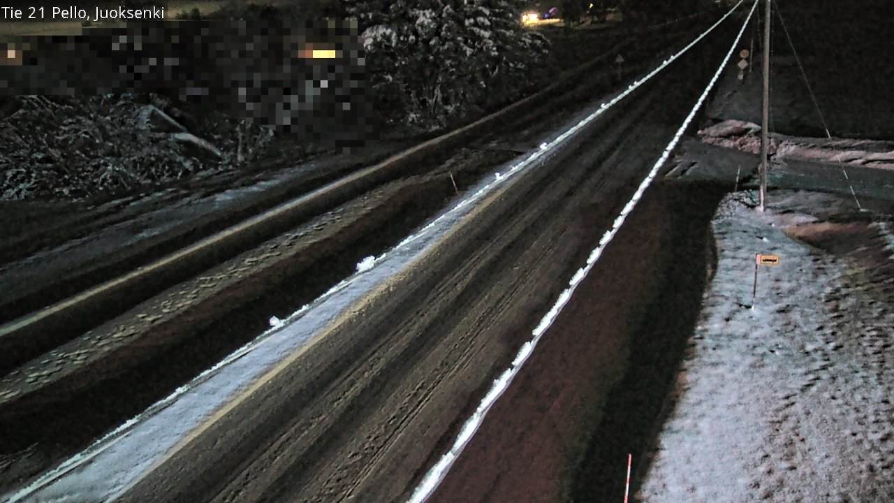 Weather Camera Image Road 21 Pello Juoksenki, Pello, Lappi