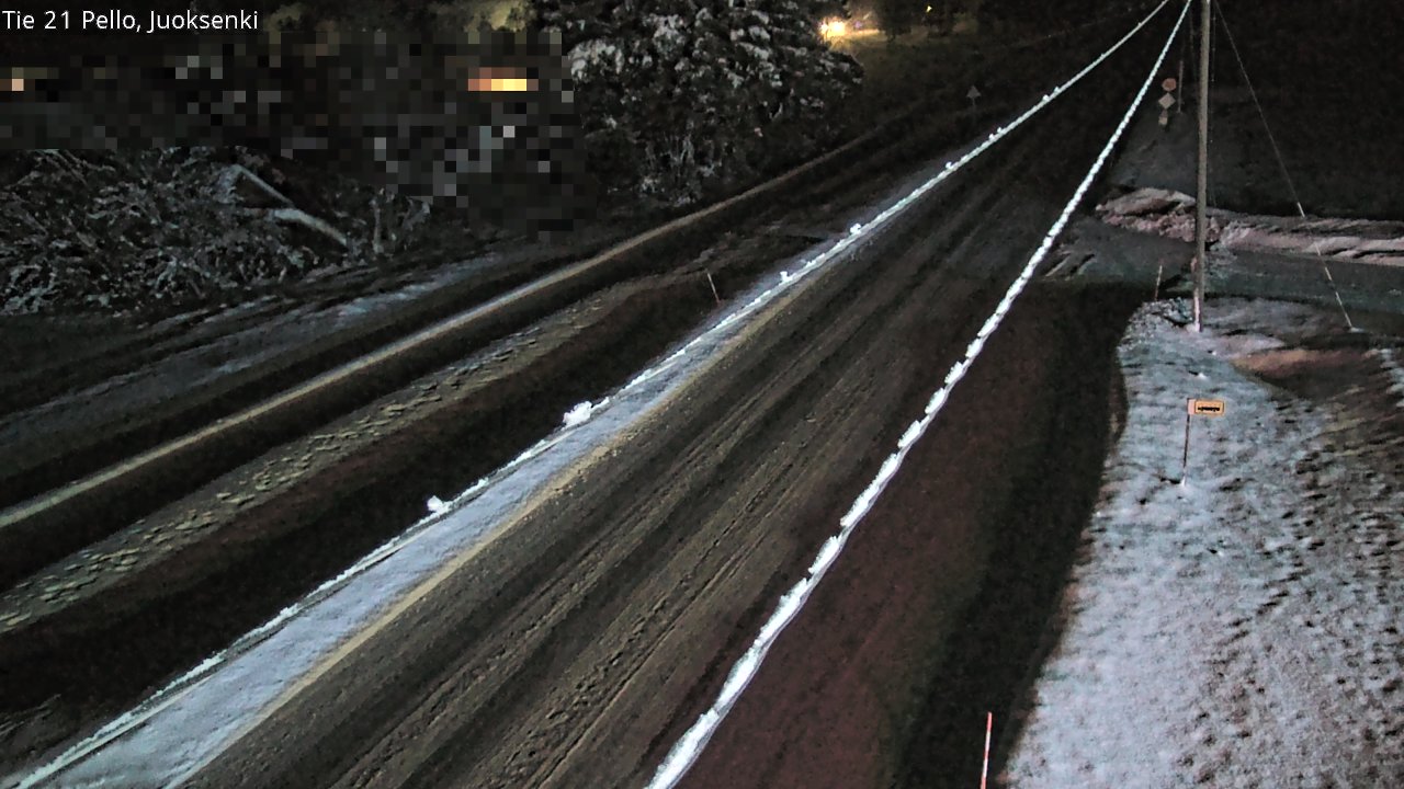 Weather Camera Image Road 21 Pello Juoksenki, Pello, Lappi