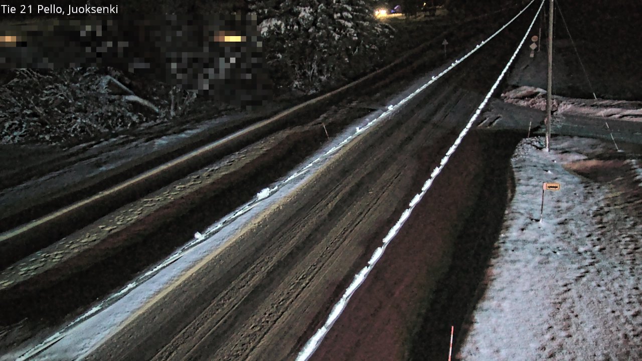 Weather Camera Image Road 21 Pello Juoksenki, Pello, Lappi