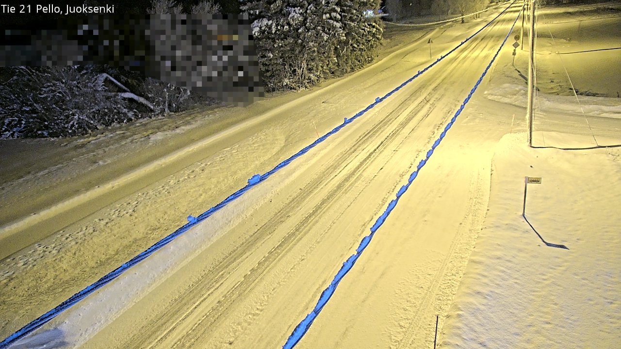 Weather Camera Image Road 21 Pello Juoksenki, Pello, Lappi