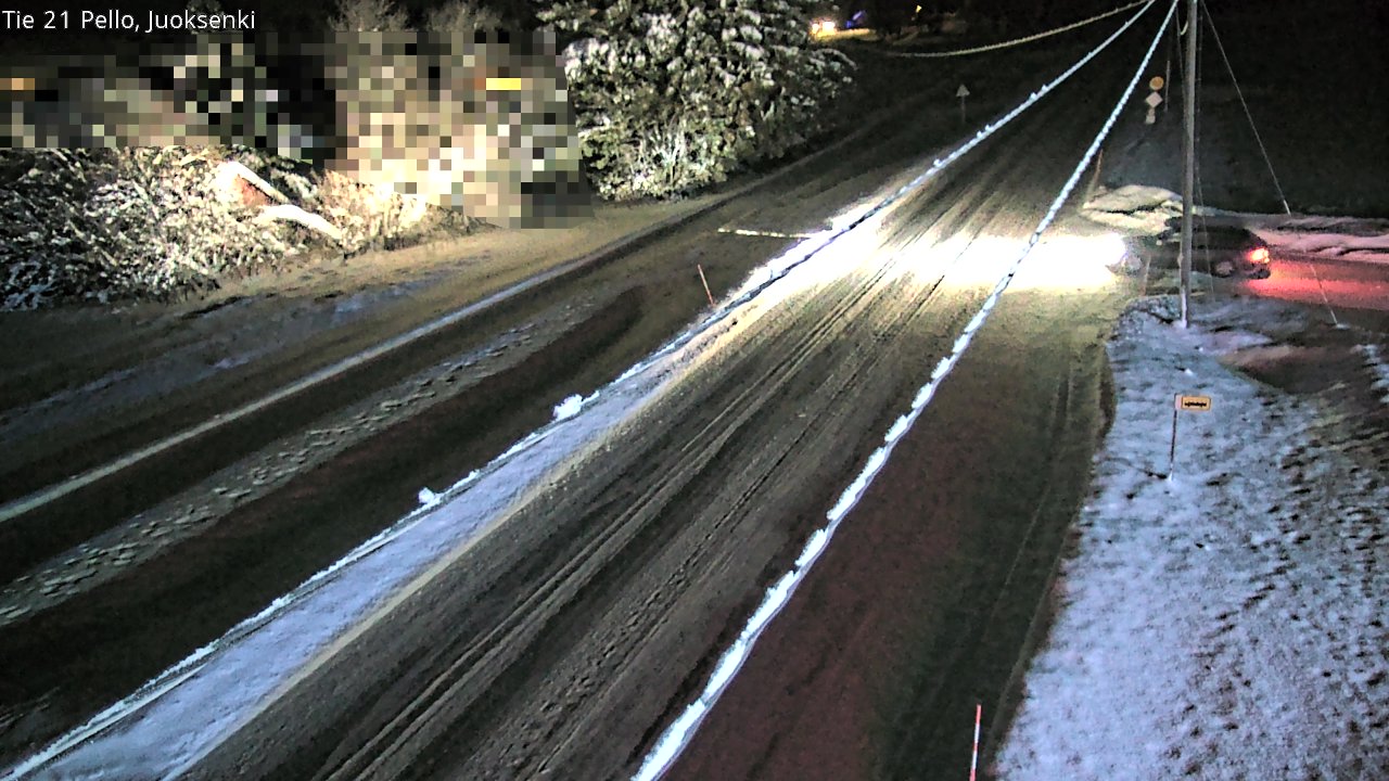Weather Camera Image Road 21 Pello Juoksenki, Pello, Lappi