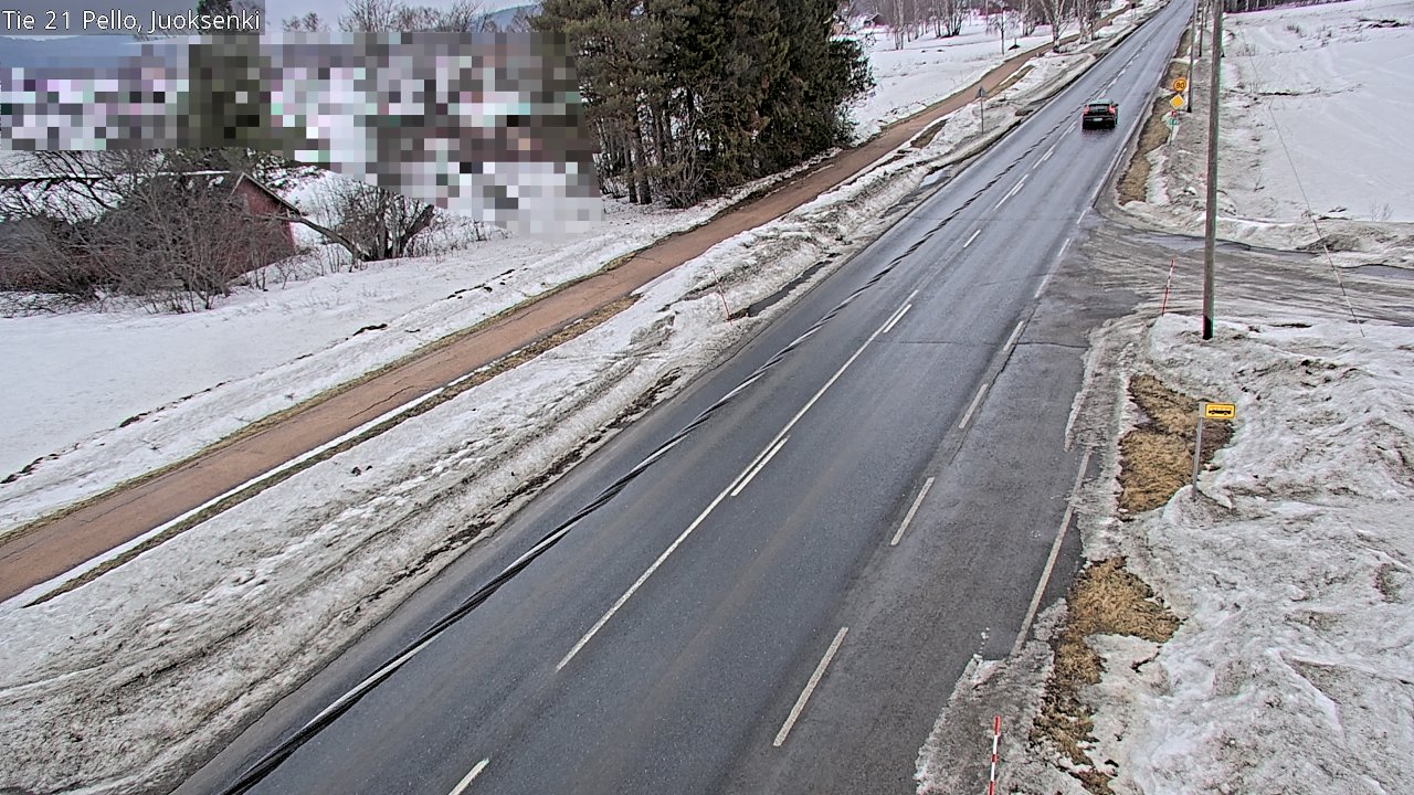 Weather Camera Image Road 21 Pello Juoksenki, Pello, Lappi