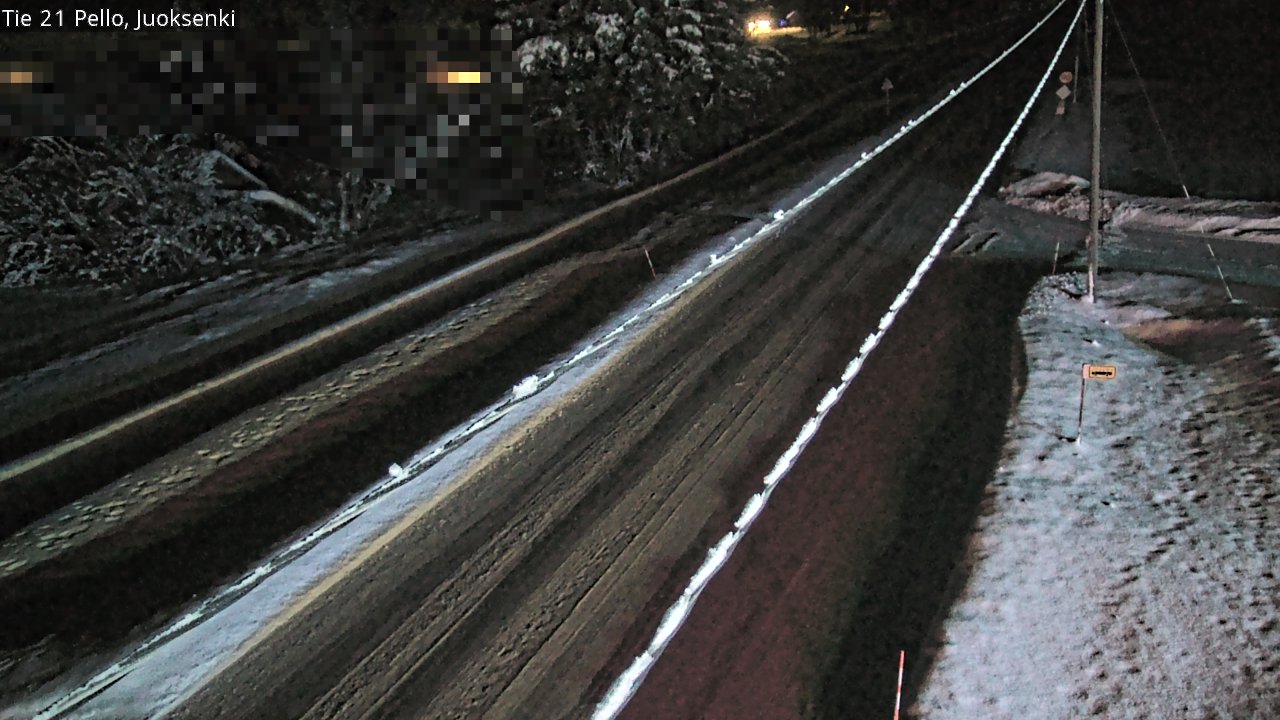Weather Camera Image Road 21 Pello Juoksenki, Pello, Lappi