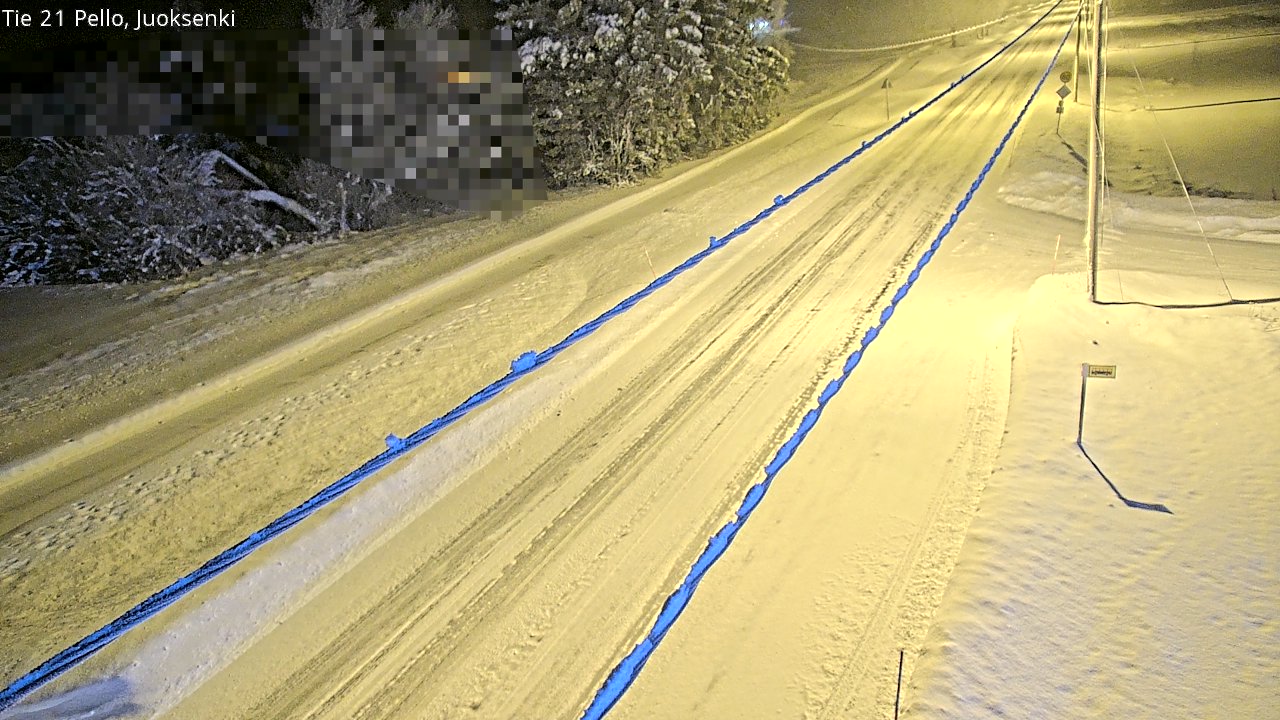 Weather Camera Image Road 21 Pello Juoksenki, Pello, Lappi