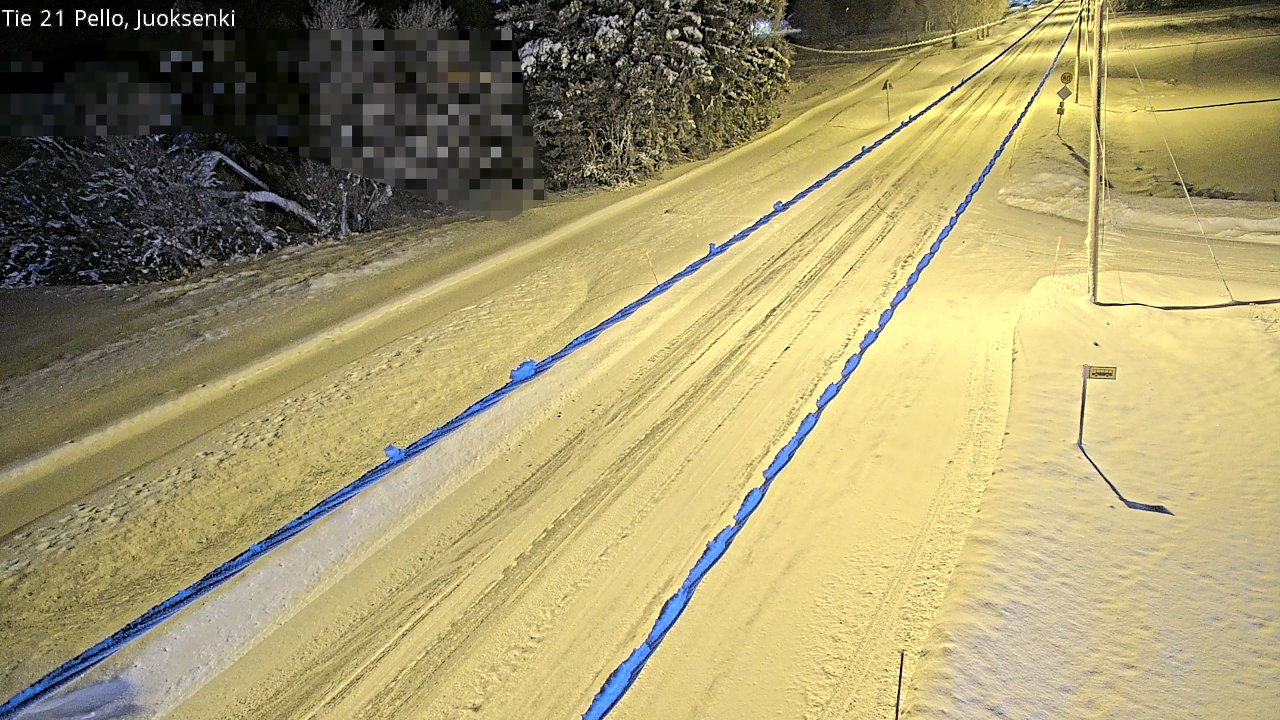 Weather Camera Image Road 21 Pello Juoksenki, Pello, Lappi