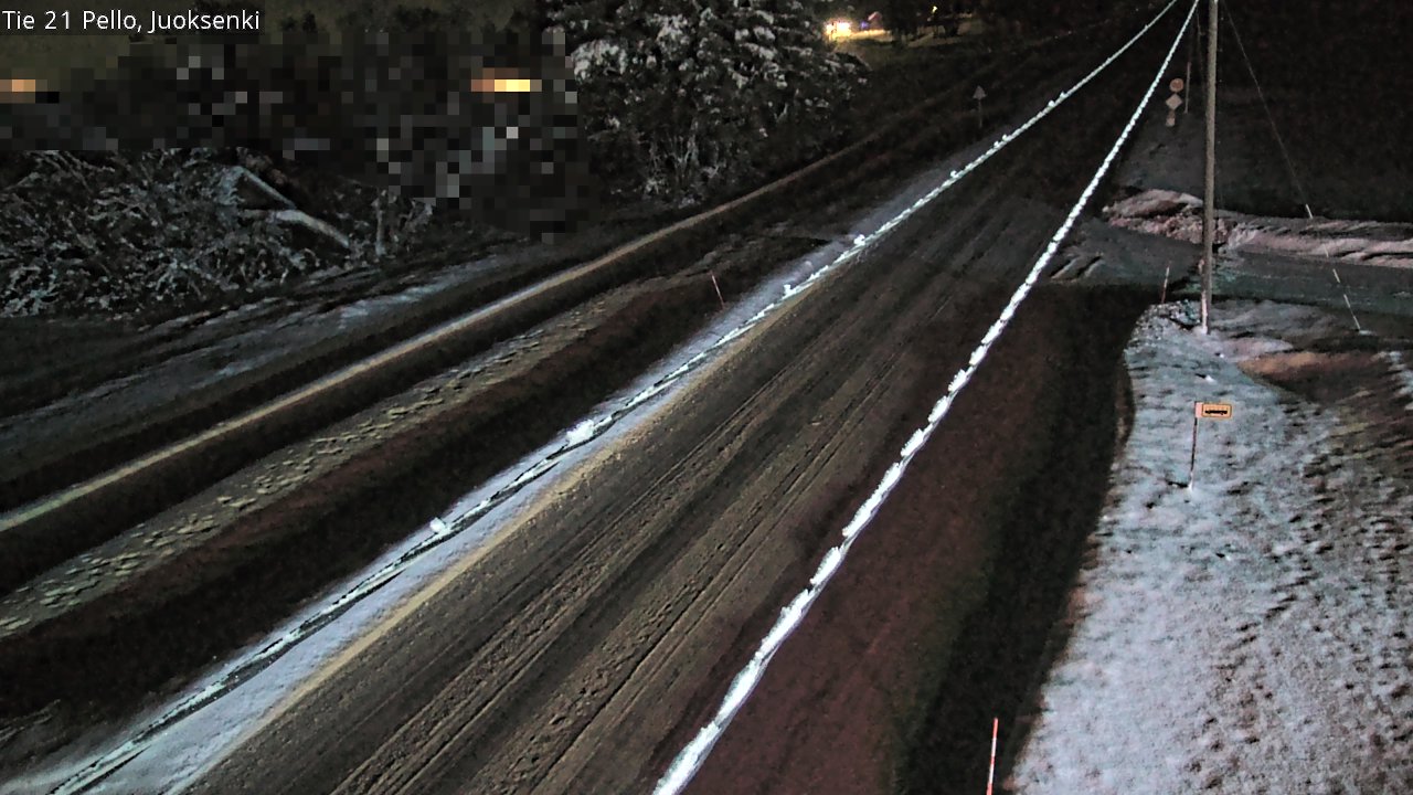 Weather Camera Image Road 21 Pello Juoksenki, Pello, Lappi