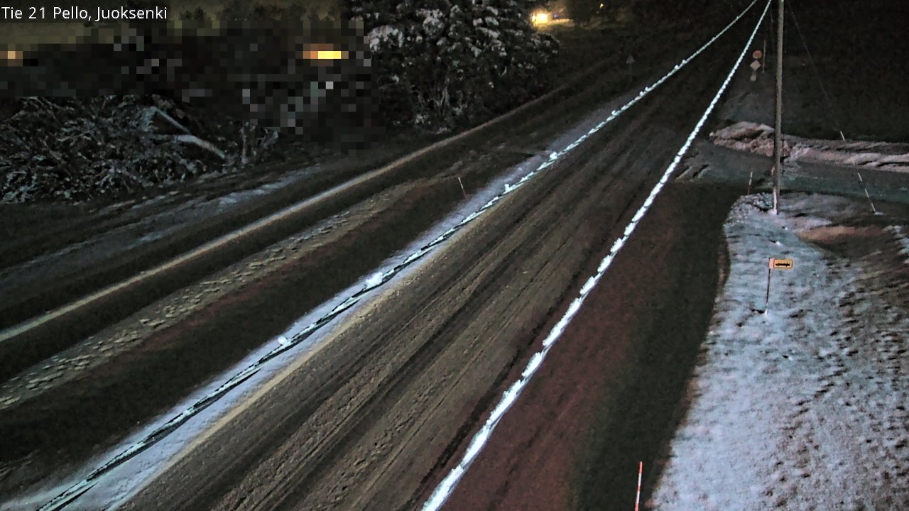 Weather Camera Image Road 21 Pello Juoksenki, Pello, Lappi