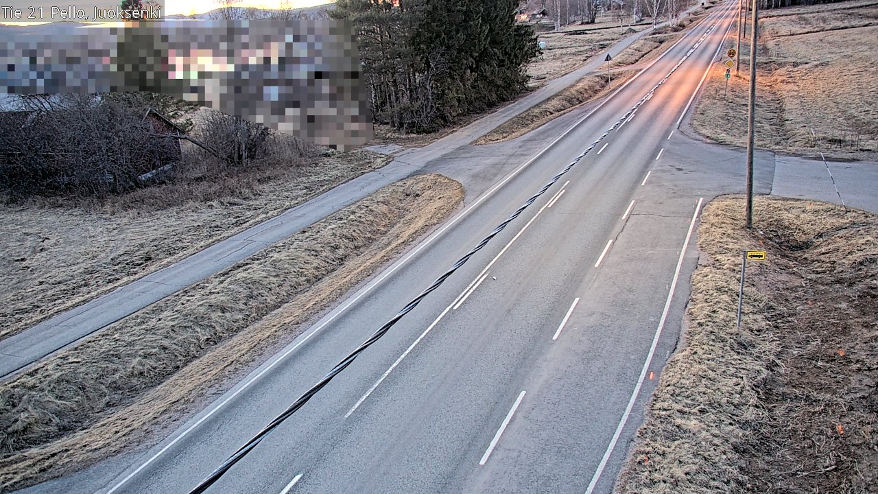 Weather Camera Image Väg 21 Pello Juoksenki, Pello, Lappi