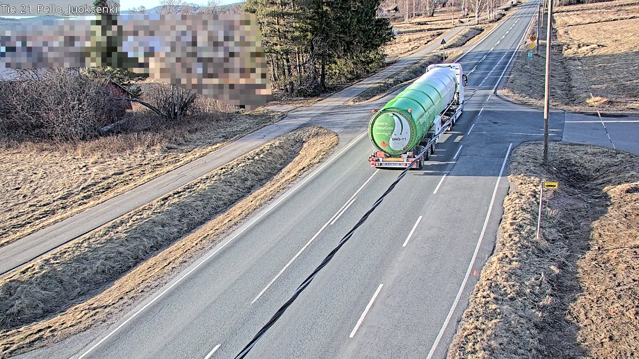 Weather Camera Image Väg 21 Pello Juoksenki, Pello, Lappi