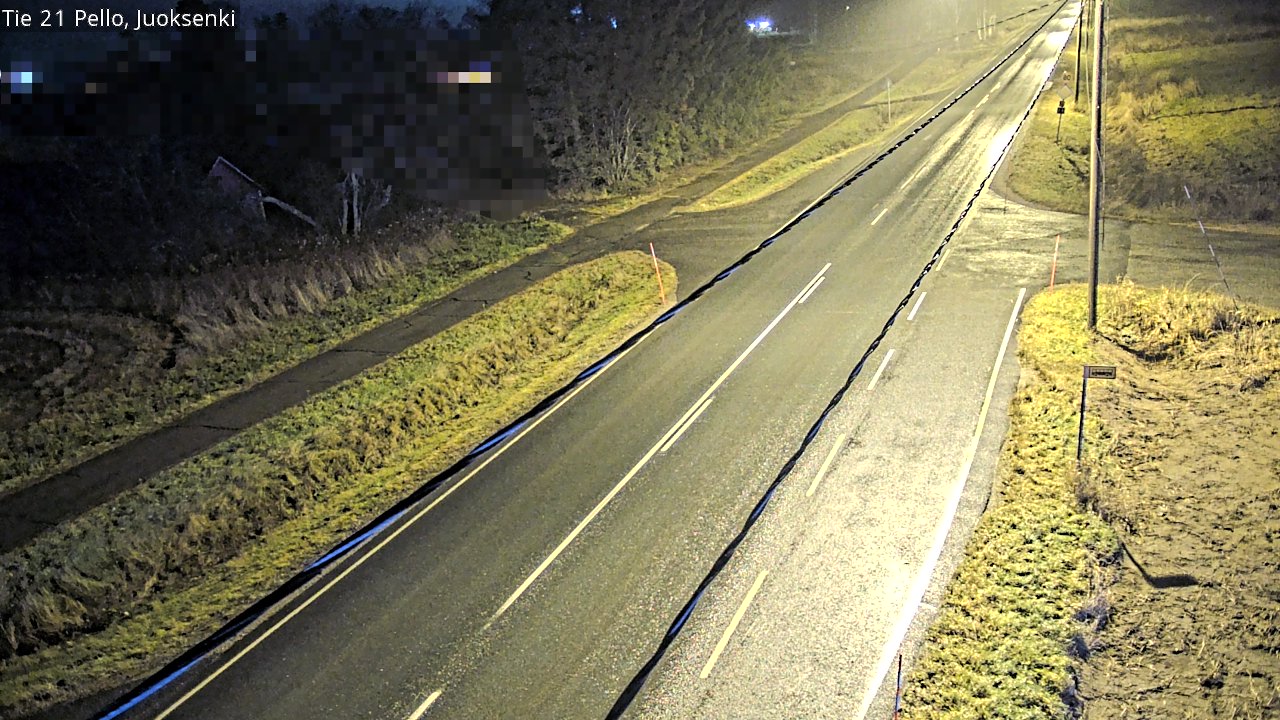 Weather Camera Image Väg 21 Pello Juoksenki, Pello, Lappi