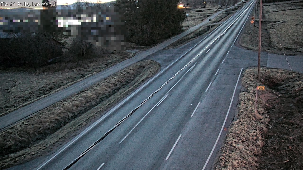 Weather Camera Image Väg 21 Pello Juoksenki, Pello, Lappi