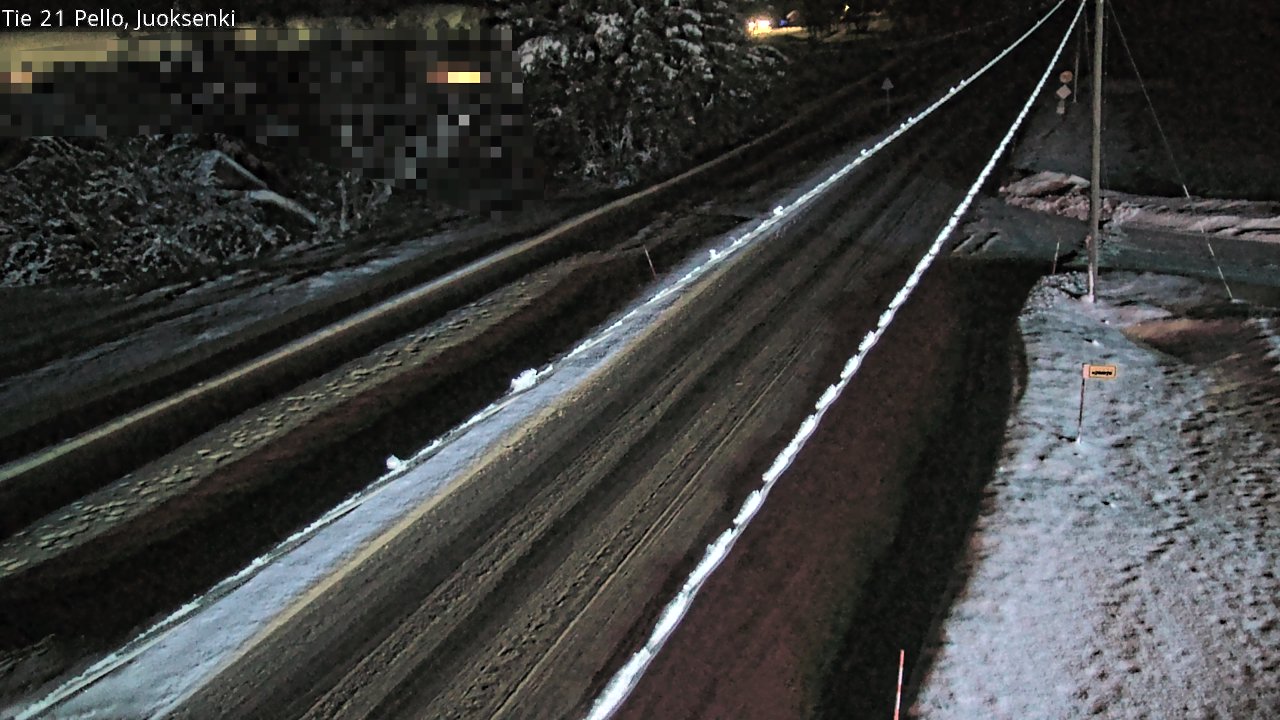 Weather Camera Image Road 21 Pello Juoksenki, Pello, Lappi