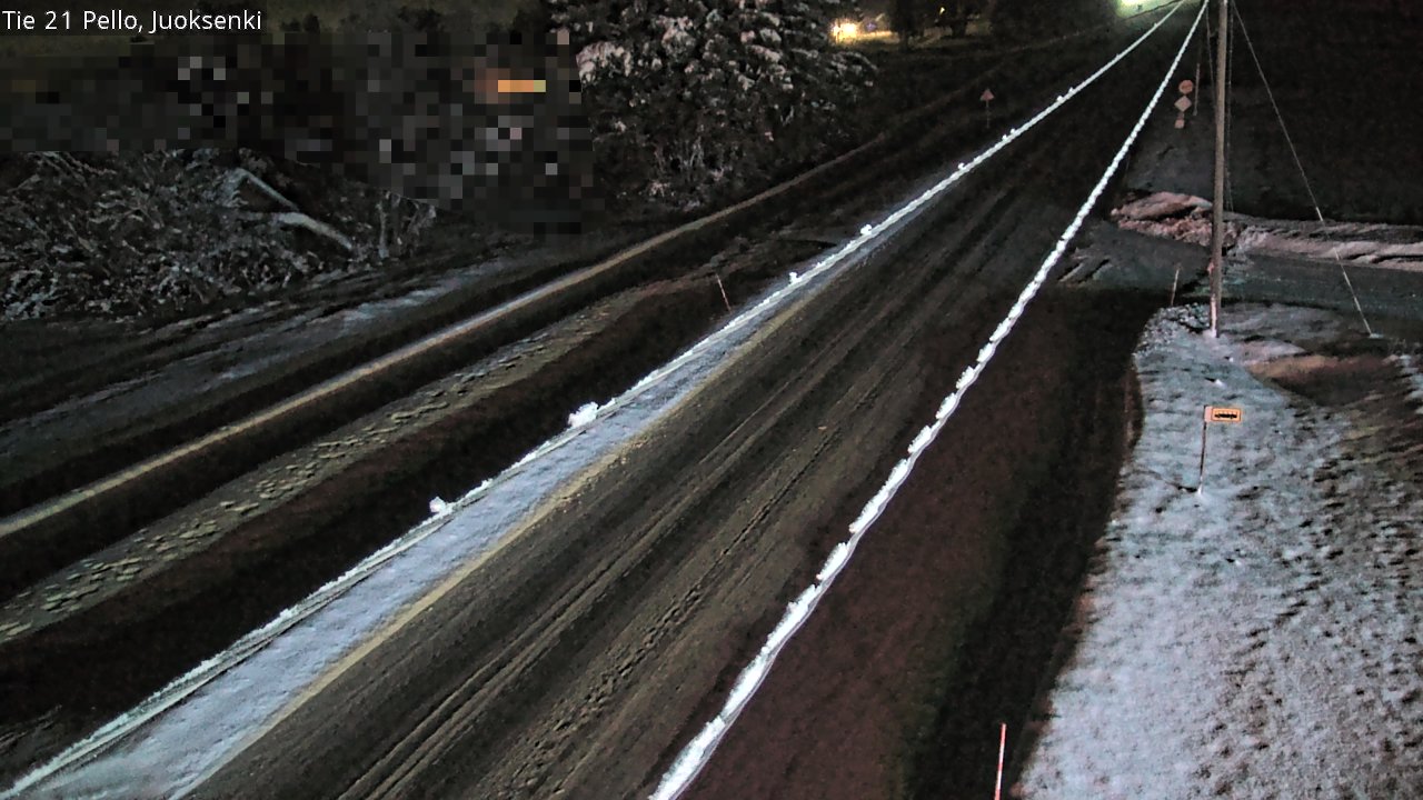 Weather Camera Image Road 21 Pello Juoksenki, Pello, Lappi