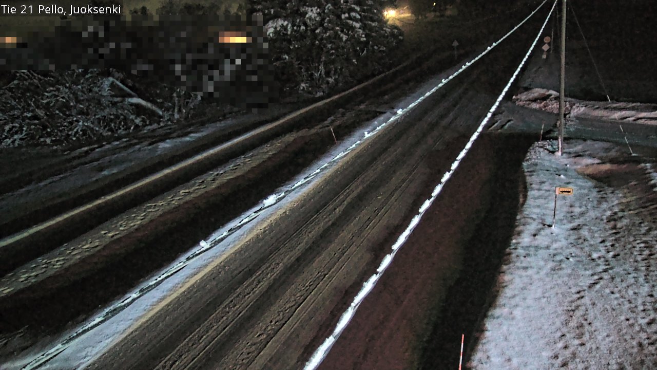 Weather Camera Image Road 21 Pello Juoksenki, Pello, Lappi