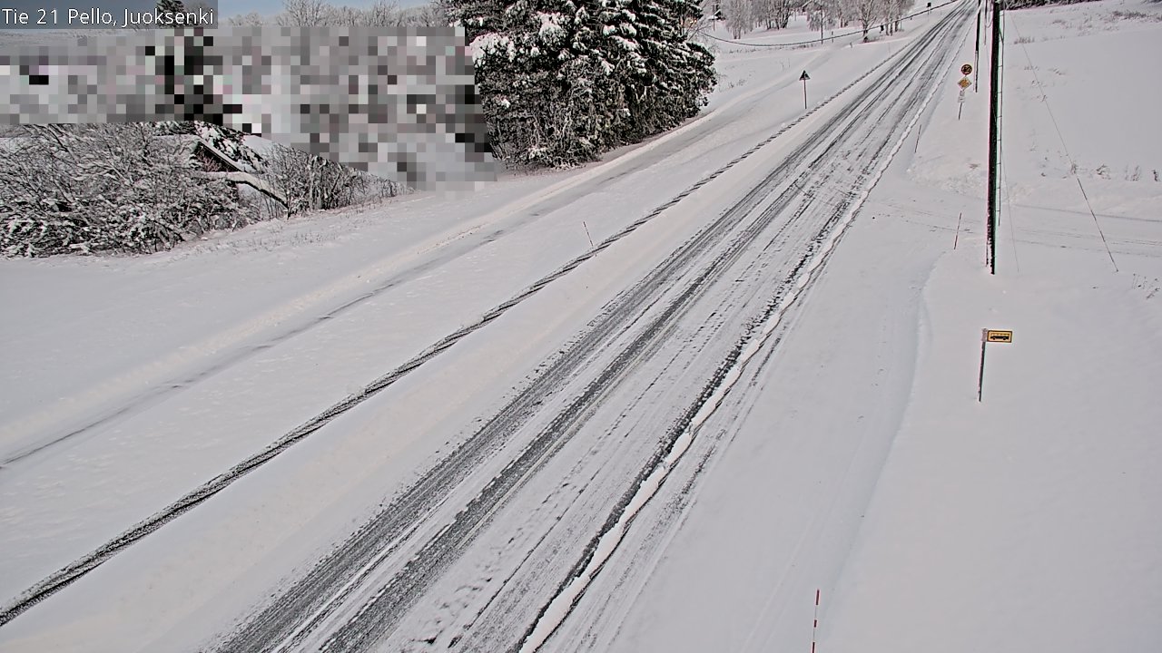 Weather Camera Image Road 21 Pello Juoksenki, Pello, Lappi