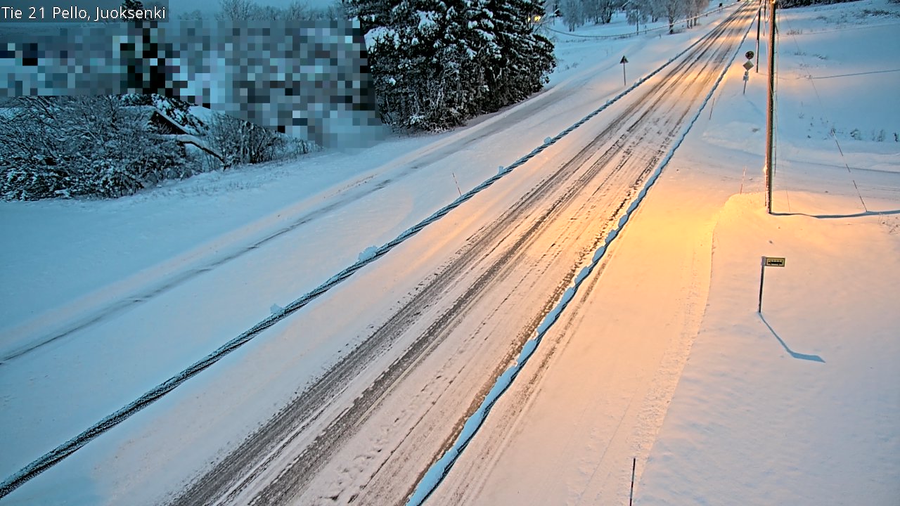 Weather Camera Image Road 21 Pello Juoksenki, Pello, Lappi