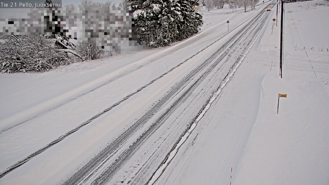 Weather Camera Image Road 21 Pello Juoksenki, Pello, Lappi