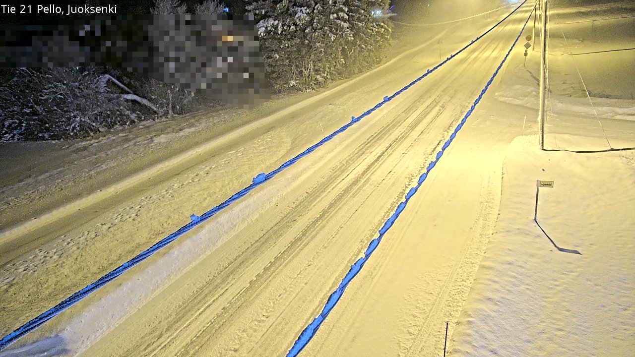 Weather Camera Image Road 21 Pello Juoksenki, Pello, Lappi