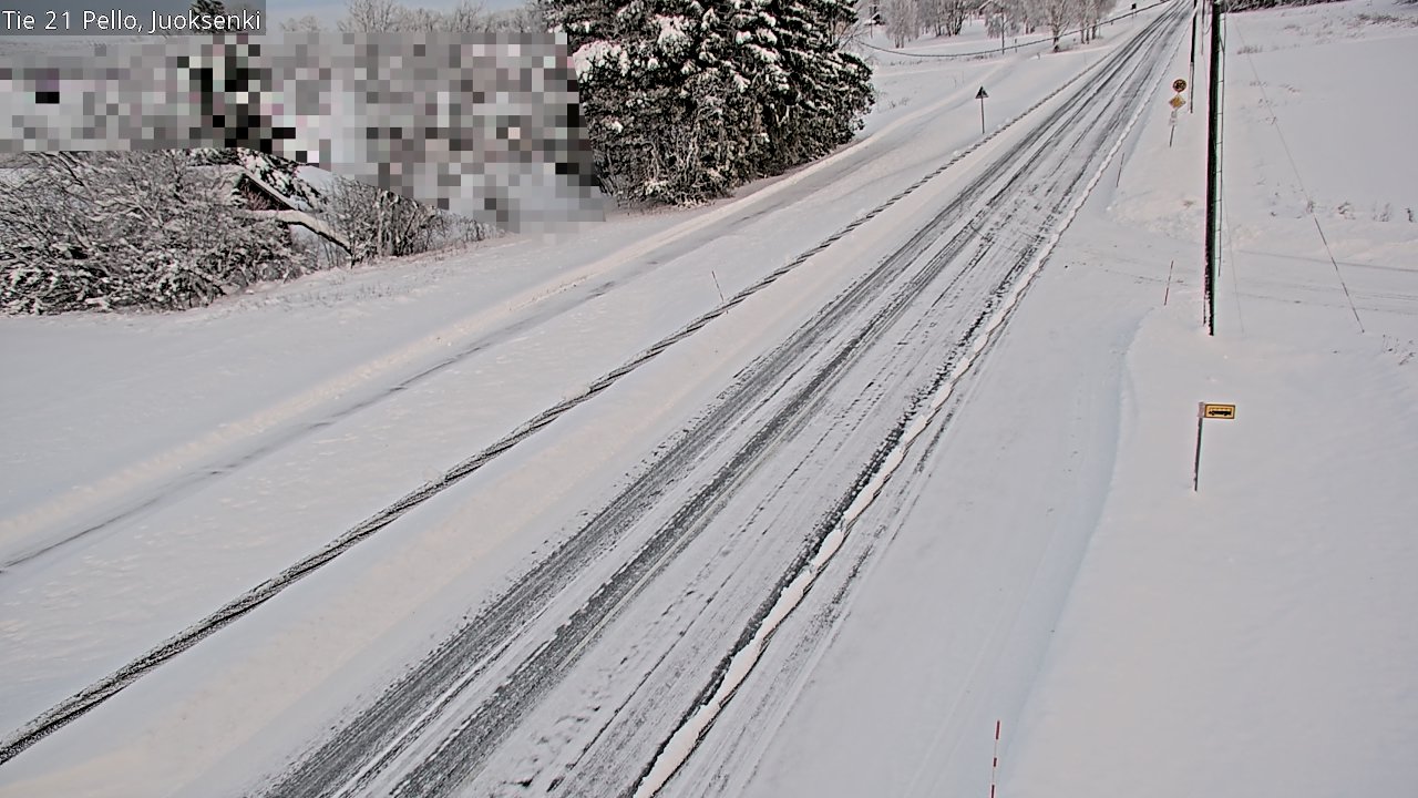 Weather Camera Image Road 21 Pello Juoksenki, Pello, Lappi