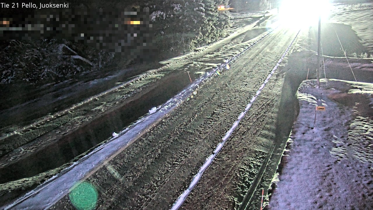 Weather Camera Image Road 21 Pello Juoksenki, Pello, Lappi