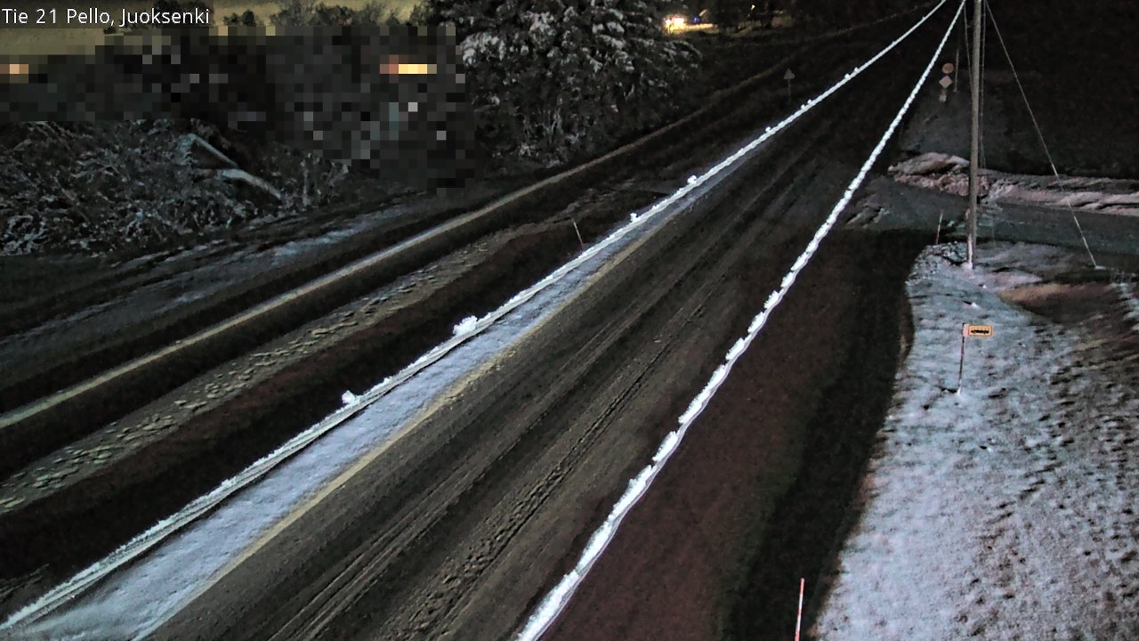 Weather Camera Image Road 21 Pello Juoksenki, Pello, Lappi