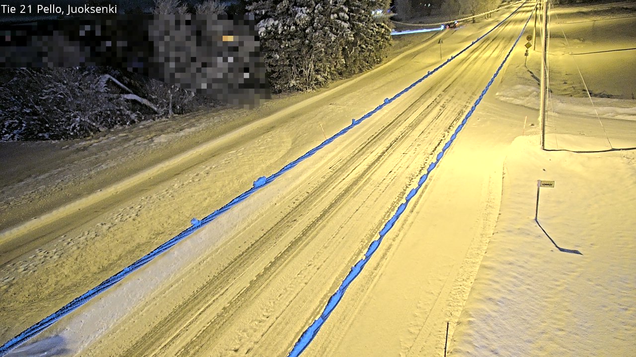 Weather Camera Image Väg 21 Pello Juoksenki, Pello, Lappi