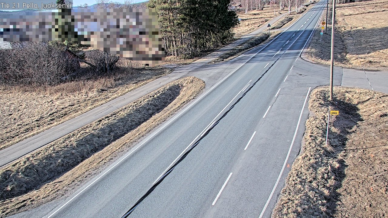 Weather Camera Image Väg 21 Pello Juoksenki, Pello, Lappi