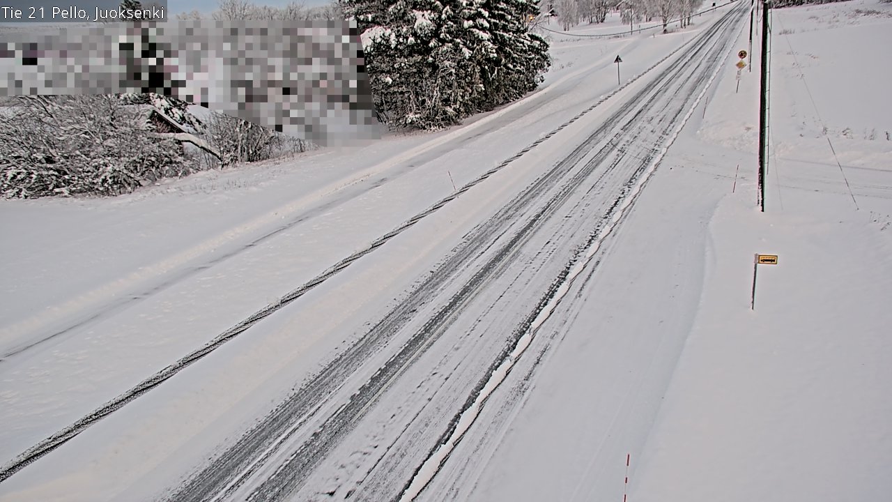 Weather Camera Image Road 21 Pello Juoksenki, Pello, Lappi