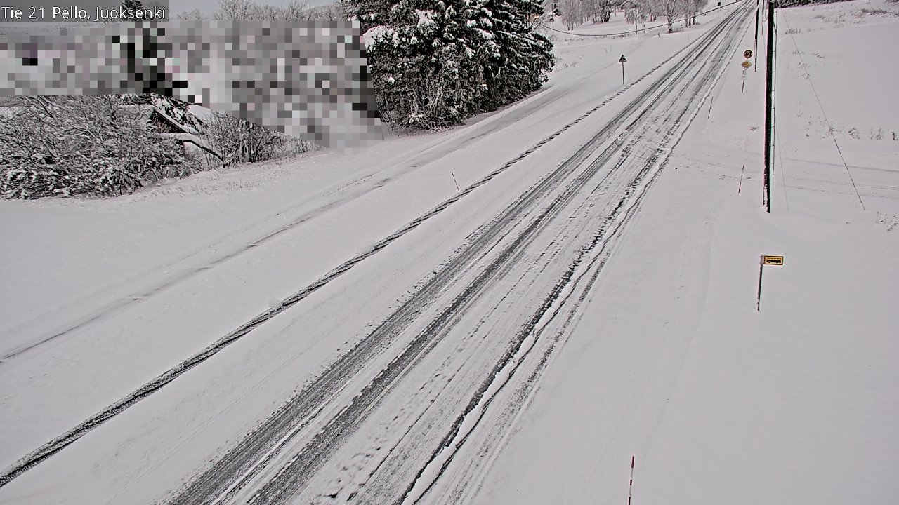 Weather Camera Image Road 21 Pello Juoksenki, Pello, Lappi