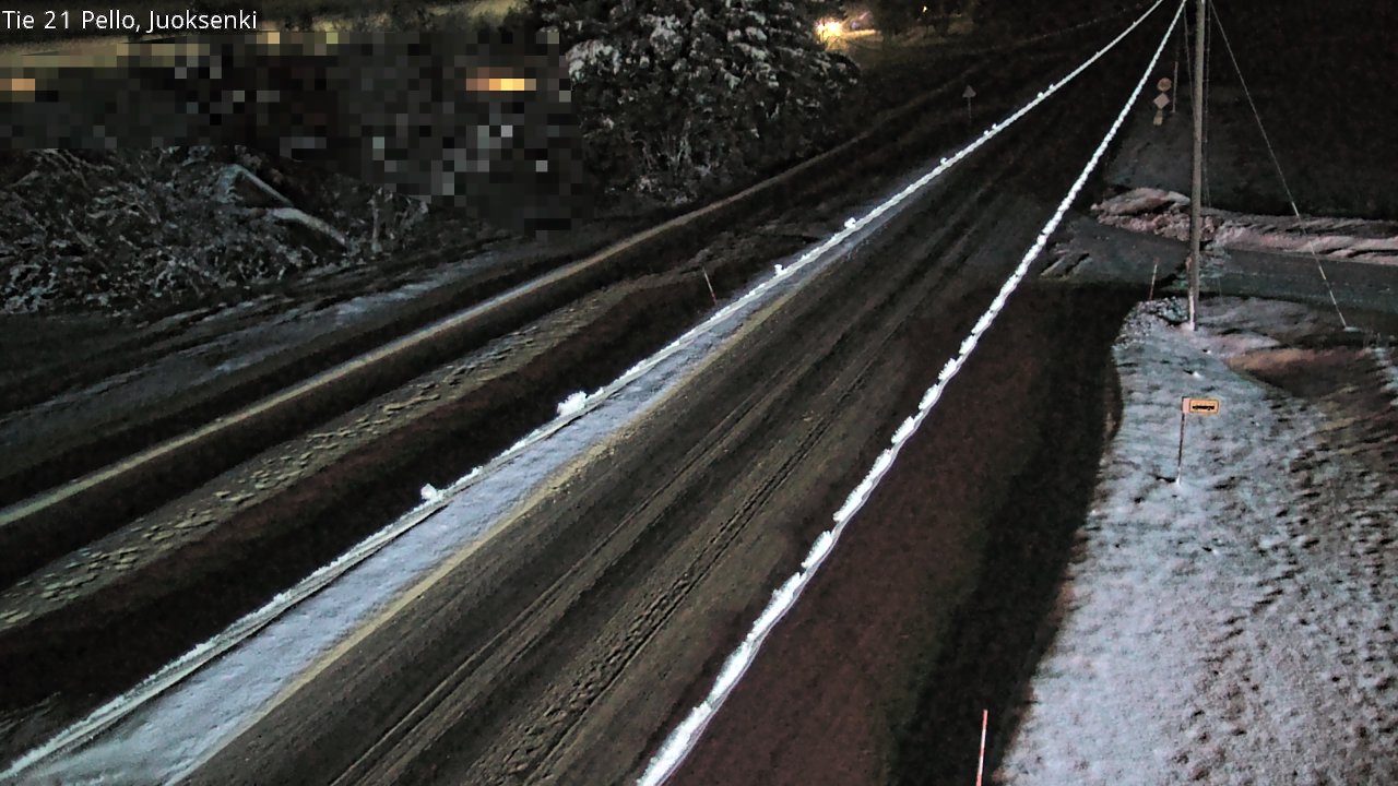 Weather Camera Image Road 21 Pello Juoksenki, Pello, Lappi