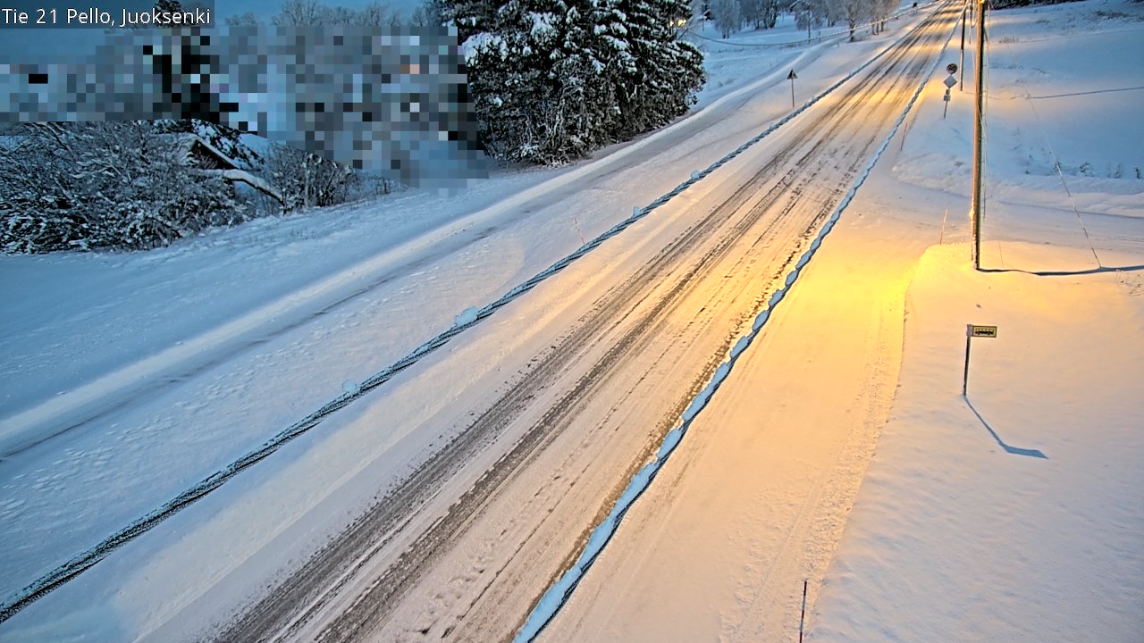 Weather Camera Image Road 21 Pello Juoksenki, Pello, Lappi