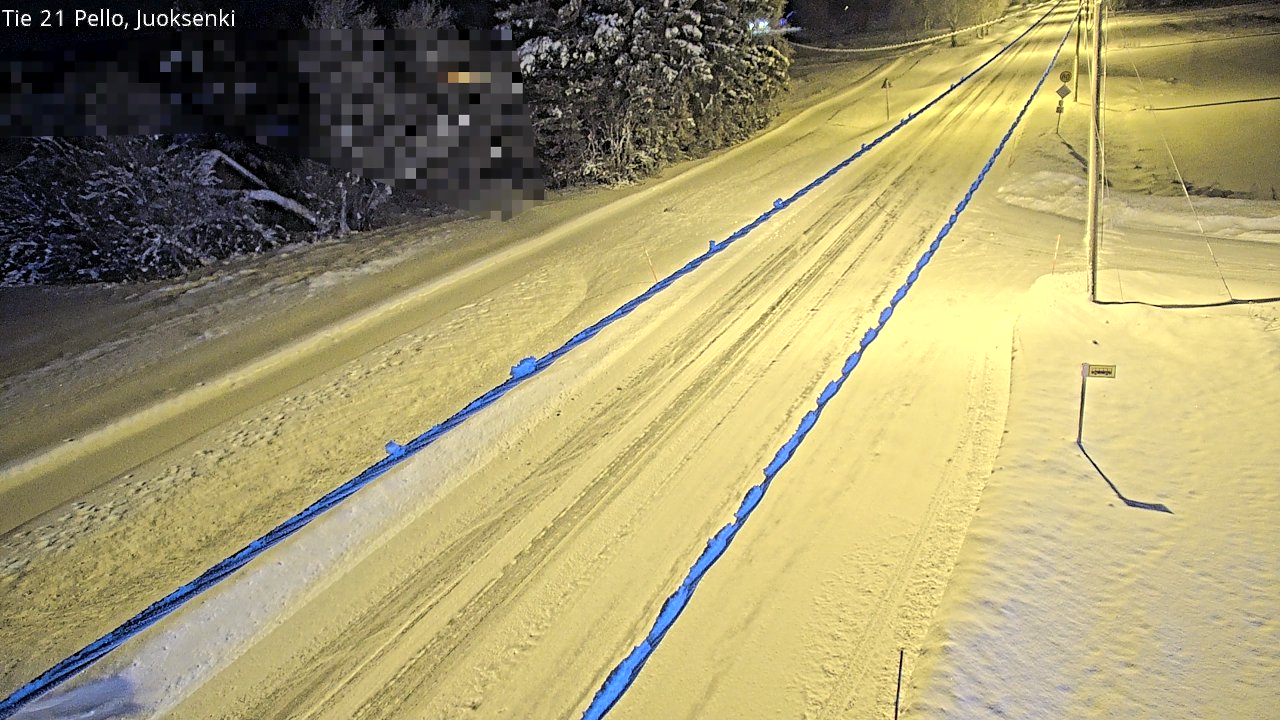Weather Camera Image Road 21 Pello Juoksenki, Pello, Lappi