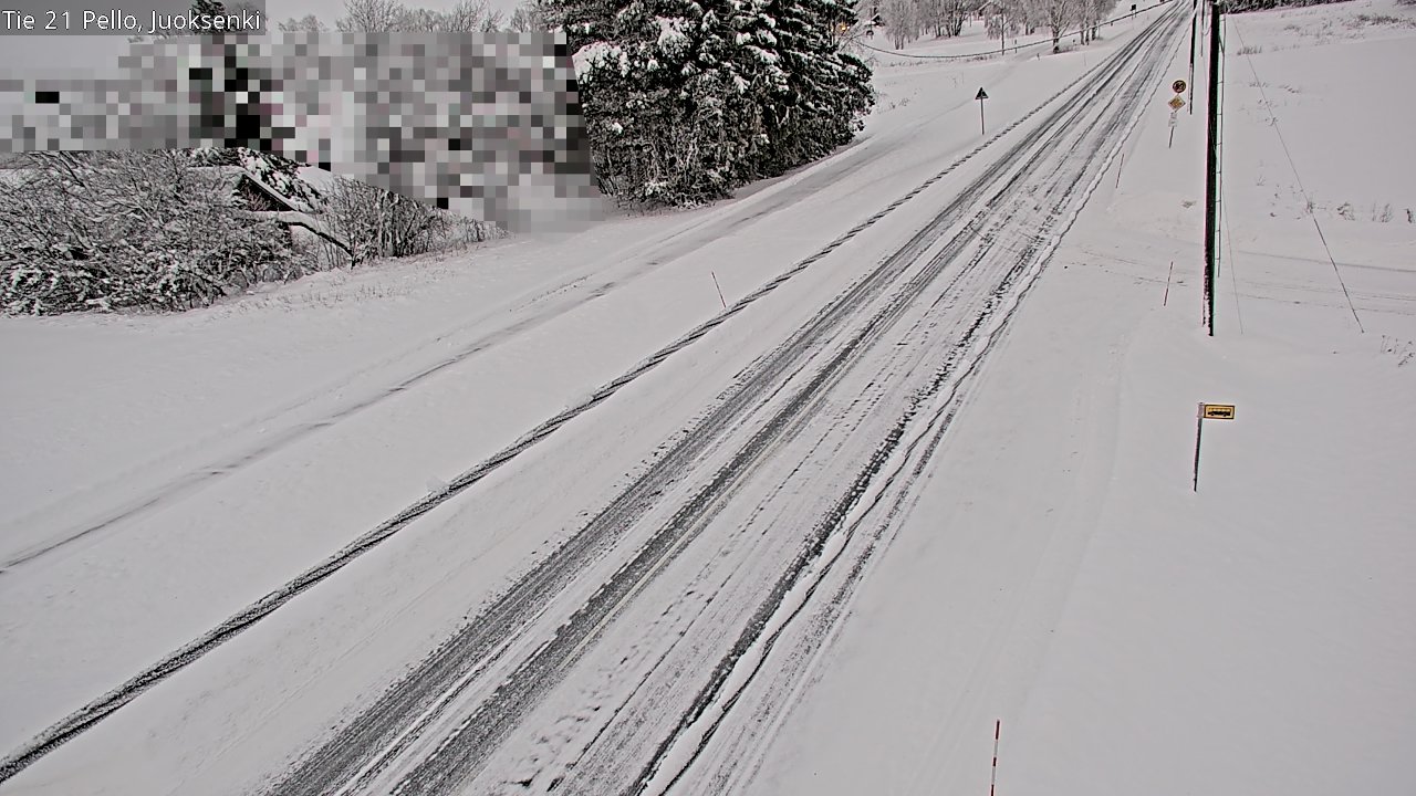 Weather Camera Image Road 21 Pello Juoksenki, Pello, Lappi