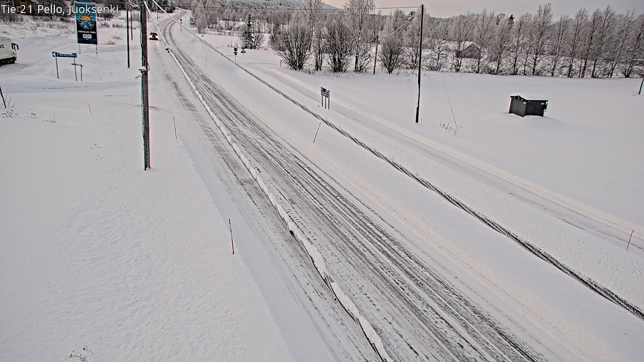 Weather Camera Image Road 21 Pello Juoksenki, Pello, Lappi