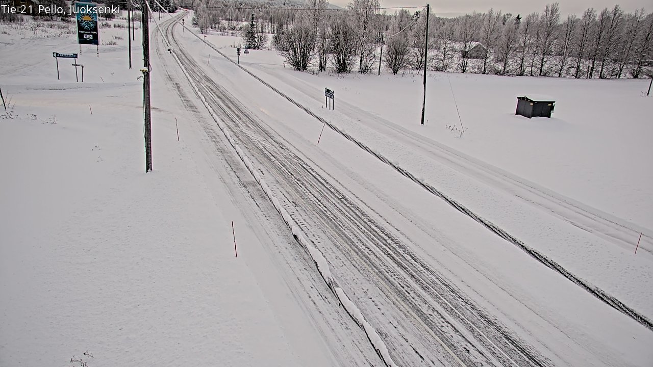 Weather Camera Image Road 21 Pello Juoksenki, Pello, Lappi