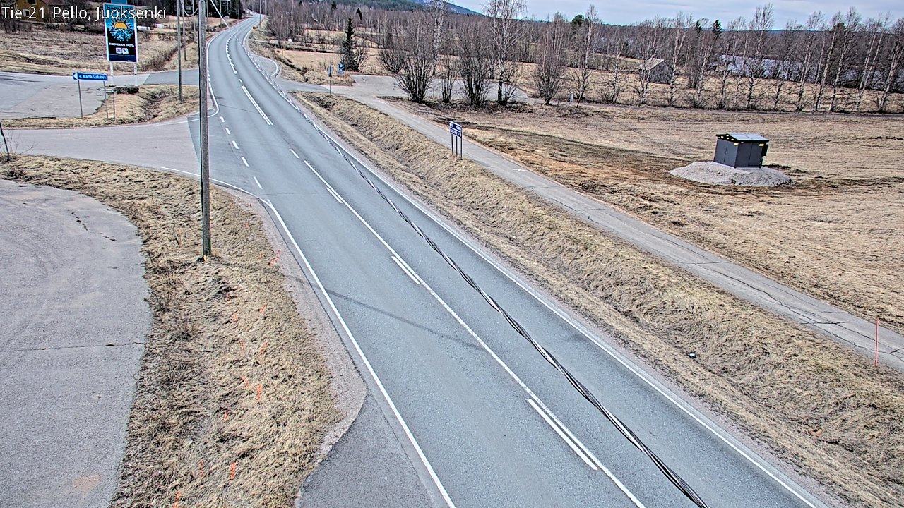 Weather Camera Image Väg 21 Pello Juoksenki, Pello, Lappi