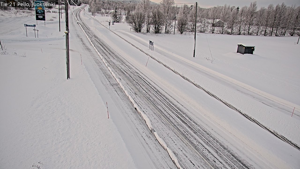 Weather Camera Image Road 21 Pello Juoksenki, Pello, Lappi