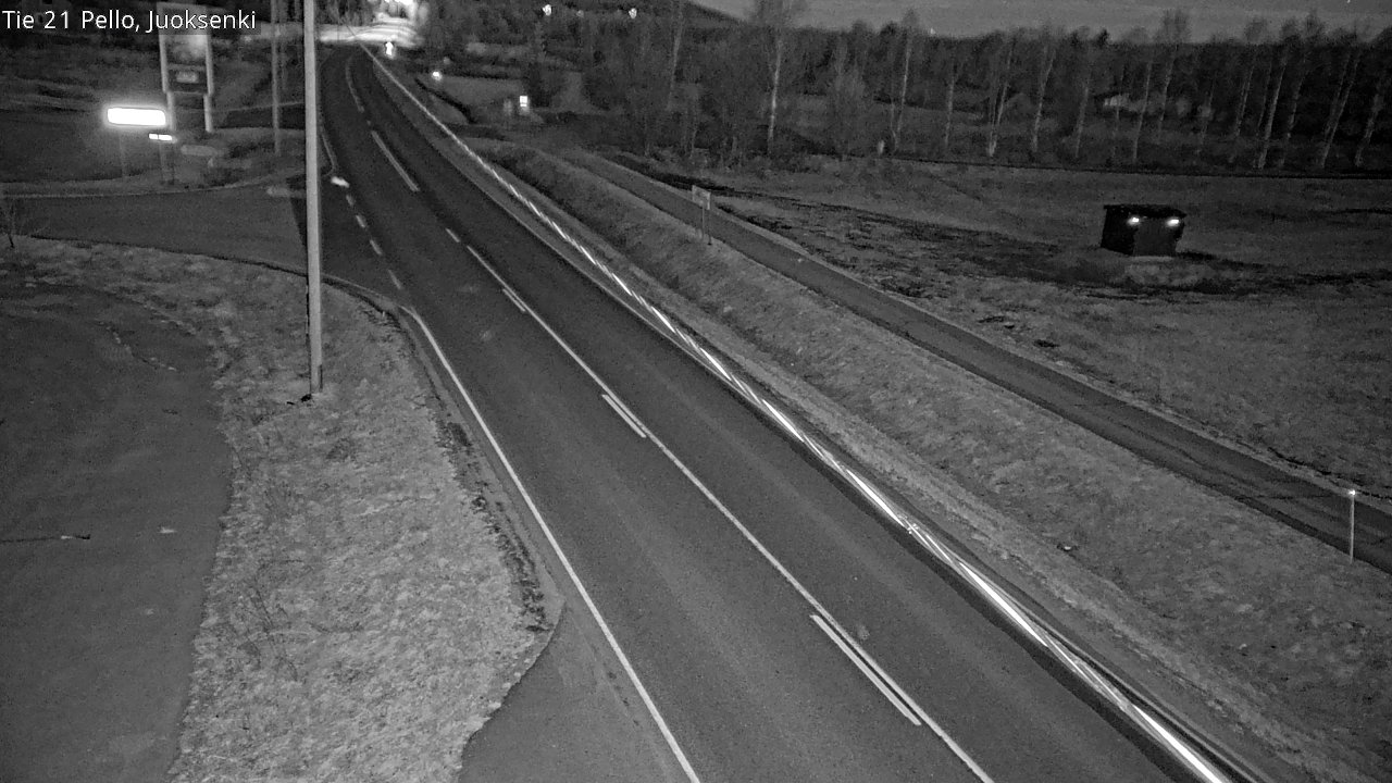 Weather Camera Image Väg 21 Pello Juoksenki, Pello, Lappi