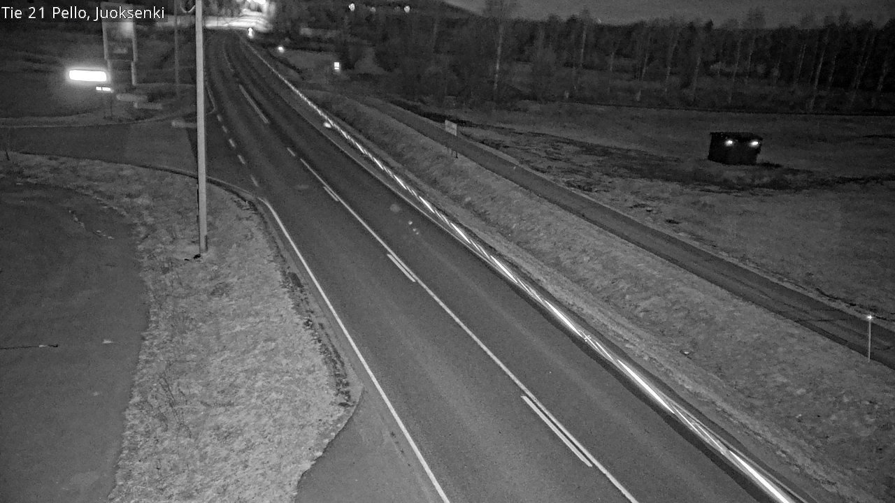 Weather Camera Image Väg 21 Pello Juoksenki, Pello, Lappi
