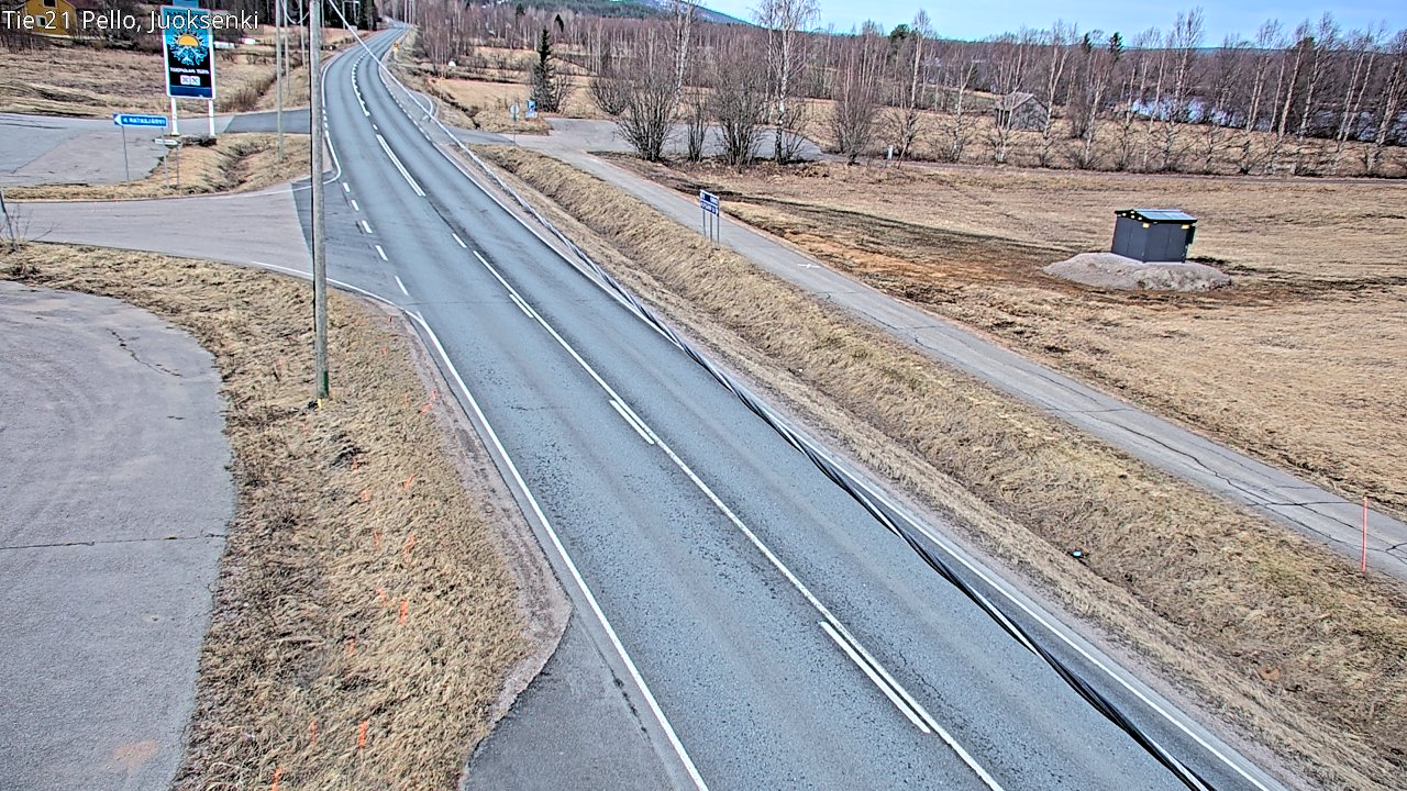 Weather Camera Image Väg 21 Pello Juoksenki, Pello, Lappi
